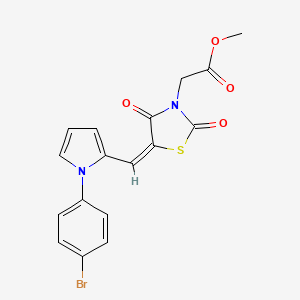 methyl [(5E)-5-{[1-(4-bromophenyl)-1H-pyrrol-2-yl]methylidene}-2,4-dioxo-1,3-thiazolidin-3-yl]acetate