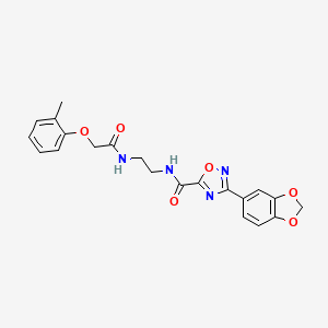 3-(1,3-benzodioxol-5-yl)-N~5~-(2-{[2-(2-methylphenoxy)acetyl]amino}ethyl)-1,2,4-oxadiazole-5-carboxamide