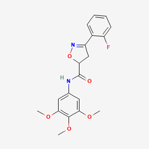 3-(2-fluorophenyl)-N-(3,4,5-trimethoxyphenyl)-4,5-dihydro-1,2-oxazole-5-carboxamide