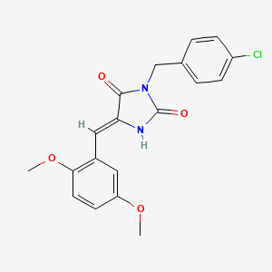 3-(4-chlorobenzyl)-5-(2,5-dimethoxybenzylidene)-2,4-imidazolidinedione