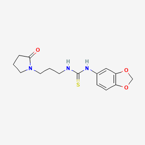 N-1,3-benzodioxol-5-yl-N'-[3-(2-oxo-1-pyrrolidinyl)propyl]thiourea