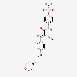 N-[4-(aminosulfonyl)phenyl]-2-cyano-3-{4-[2-(4-morpholinyl)ethoxy]phenyl}acrylamide