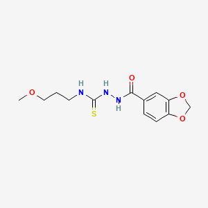 2-(1,3-benzodioxol-5-ylcarbonyl)-N-(3-methoxypropyl)hydrazinecarbothioamide