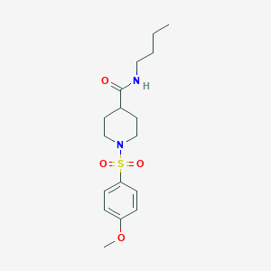 N-butyl-1-(4-methoxyphenyl)sulfonylpiperidine-4-carboxamide