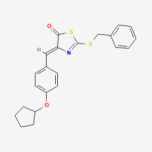 2-(benzylthio)-4-[4-(cyclopentyloxy)benzylidene]-1,3-thiazol-5(4H)-one