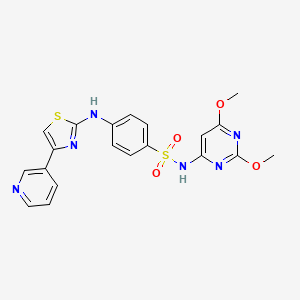 N-(2,6-dimethoxypyrimidin-4-yl)-4-[(4-pyridin-3-yl-1,3-thiazol-2-yl)amino]benzenesulfonamide