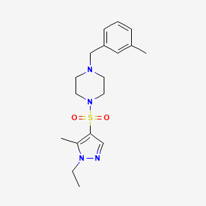 1-[(1-ethyl-5-methyl-1H-pyrazol-4-yl)sulfonyl]-4-(3-methylbenzyl)piperazine