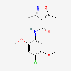 N-(4-chloro-2,5-dimethoxyphenyl)-3,5-dimethyl-4-isoxazolecarboxamide