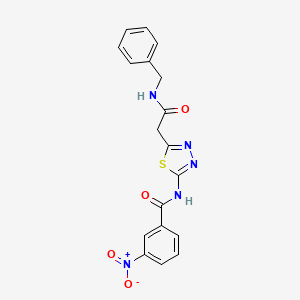 N-[5-[2-(benzylamino)-2-oxoethyl]-1,3,4-thiadiazol-2-yl]-3-nitrobenzamide