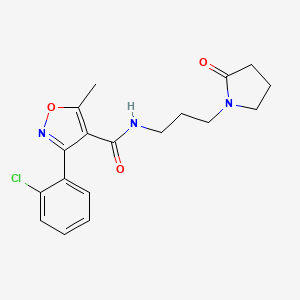 3-(2-CHLOROPHENYL)-5-METHYL-N-[3-(2-OXOPYRROLIDIN-1-YL)PROPYL]-12-OXAZOLE-4-CARBOXAMIDE