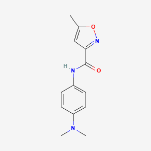 molecular formula C13H15N3O2 B4826090 N-[4-(dimethylamino)phenyl]-5-methyl-1,2-oxazole-3-carboxamide 