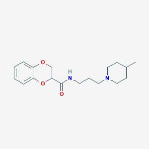 N-[3-(4-methyl-1-piperidinyl)propyl]-2,3-dihydro-1,4-benzodioxine-2-carboxamide