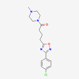 4-[3-(4-Chlorophenyl)-1,2,4-oxadiazol-5-yl]-1-(4-methylpiperazin-1-yl)butan-1-one