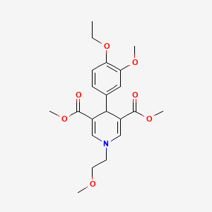 dimethyl 4-(4-ethoxy-3-methoxyphenyl)-1-(2-methoxyethyl)-1,4-dihydro-3,5-pyridinedicarboxylate