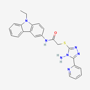 2-(4-amino-5-(2-pyridyl)(1,2,4-triazol-3-ylthio))-N-(9-ethylcarbazol-3-yl)acet amide