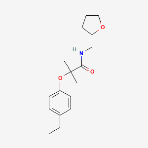 2-(4-ethylphenoxy)-2-methyl-N-(tetrahydro-2-furanylmethyl)propanamide