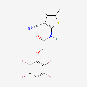 N-(3-cyano-4,5-dimethyl-2-thienyl)-2-(2,3,5,6-tetrafluorophenoxy)acetamide