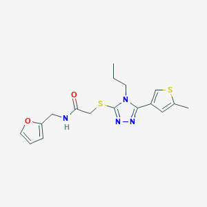 molecular formula C17H20N4O2S2 B4826211 N-(2-furylmethyl)-2-{[5-(5-methyl-3-thienyl)-4-propyl-4H-1,2,4-triazol-3-yl]thio}acetamide 