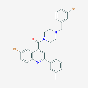 6-bromo-4-{[4-(3-bromobenzyl)-1-piperazinyl]carbonyl}-2-(3-methylphenyl)quinoline