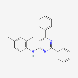 molecular formula C24H21N3 B4826228 N-(2,4-dimethylphenyl)-2,6-diphenylpyrimidin-4-amine 