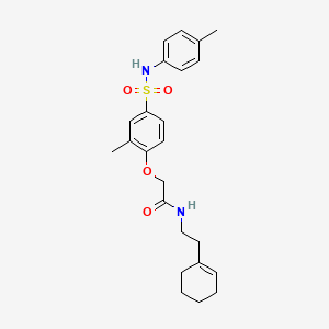 N-[2-(1-cyclohexen-1-yl)ethyl]-2-(2-methyl-4-{[(4-methylphenyl)amino]sulfonyl}phenoxy)acetamide