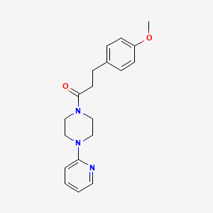 molecular formula C19H23N3O2 B4826292 3-(4-METHOXYPHENYL)-1-[4-(2-PYRIDYL)PIPERAZINO]-1-PROPANONE 