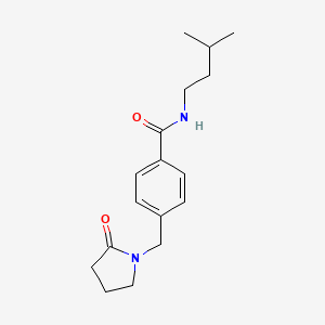 N-(3-methylbutyl)-4-[(2-oxo-1-pyrrolidinyl)methyl]benzamide