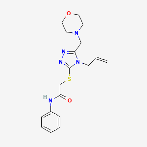 2-{[4-allyl-5-(4-morpholinylmethyl)-4H-1,2,4-triazol-3-yl]thio}-N-phenylacetamide