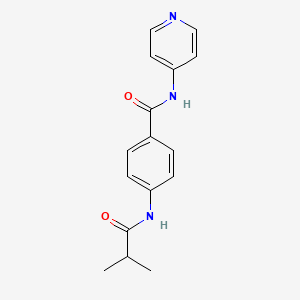 molecular formula C16H17N3O2 B4826348 4-(2-METHYLPROPANAMIDO)-N-(PYRIDIN-4-YL)BENZAMIDE 