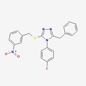 3-benzyl-4-(4-fluorophenyl)-5-[(3-nitrobenzyl)thio]-4H-1,2,4-triazole