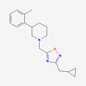 1-{[3-(cyclopropylmethyl)-1,2,4-oxadiazol-5-yl]methyl}-3-(2-methylphenyl)piperidine