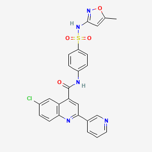 molecular formula C25H18ClN5O4S B4826403 6-chloro-N-(4-{[(5-methyl-3-isoxazolyl)amino]sulfonyl}phenyl)-2-(3-pyridinyl)-4-quinolinecarboxamide 