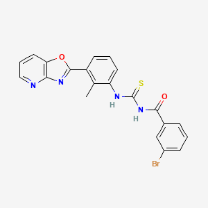 3-bromo-N-{[2-methyl-3-([1,3]oxazolo[4,5-b]pyridin-2-yl)phenyl]carbamothioyl}benzamide