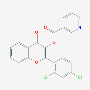 2-(2,4-dichlorophenyl)-4-oxo-4H-chromen-3-yl nicotinate