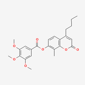 4-butyl-8-methyl-2-oxo-2H-chromen-7-yl 3,4,5-trimethoxybenzoate