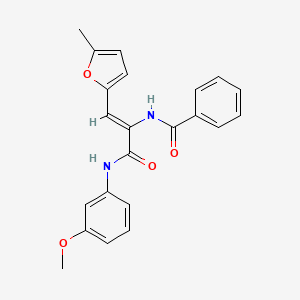 molecular formula C22H20N2O4 B4826436 N-[(Z)-3-(3-methoxyanilino)-1-(5-methylfuran-2-yl)-3-oxoprop-1-en-2-yl]benzamide 