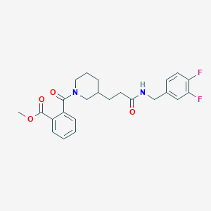 methyl 2-[(3-{3-[(3,4-difluorobenzyl)amino]-3-oxopropyl}-1-piperidinyl)carbonyl]benzoate