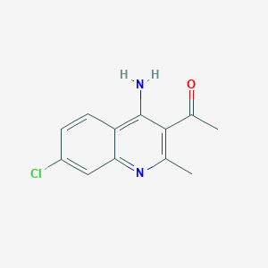 1-(4-amino-7-chloro-2-methylquinolin-3-yl)ethan-1-one