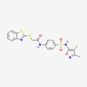 2-(1,3-benzothiazol-2-ylthio)-N-(4-{[(3,4-dimethyl-5-isoxazolyl)amino]sulfonyl}phenyl)acetamide