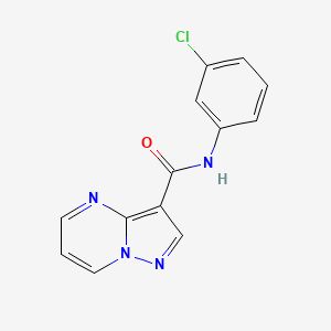 molecular formula C13H9ClN4O B4826506 N-(3-chlorophenyl)pyrazolo[1,5-a]pyrimidine-3-carboxamide 