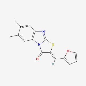 2-[(Z)-1-(2-furyl)methylidene]-6,7-dimethyl[1,3]thiazolo[3,2-a][1,3]benzimidazol-3-one