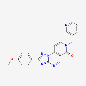 molecular formula C21H16N6O2 B4826533 2-(4-methoxyphenyl)-7-(pyridin-3-ylmethyl)pyrido[3,4-e][1,2,4]triazolo[1,5-a]pyrimidin-6(7H)-one 