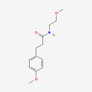 molecular formula C13H19NO3 B4826547 N-(2-methoxyethyl)-3-(4-methoxyphenyl)propanamide 