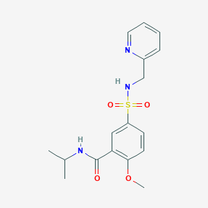 N-isopropyl-2-methoxy-5-{[(2-pyridinylmethyl)amino]sulfonyl}benzamide