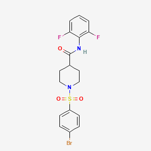 1-[(4-bromophenyl)sulfonyl]-N-(2,6-difluorophenyl)piperidine-4-carboxamide