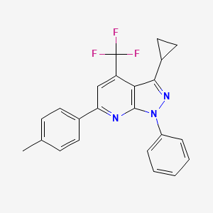 3-cyclopropyl-6-(4-methylphenyl)-1-phenyl-4-(trifluoromethyl)-1H-pyrazolo[3,4-b]pyridine