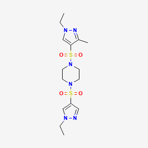 1-[(1-ethyl-3-methyl-1H-pyrazol-4-yl)sulfonyl]-4-[(1-ethyl-1H-pyrazol-4-yl)sulfonyl]piperazine