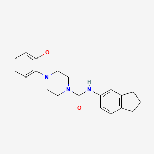 N-(2,3-dihydro-1H-inden-5-yl)-4-(2-methoxyphenyl)-1-piperazinecarboxamide