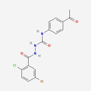 N-(4-acetylphenyl)-2-(5-bromo-2-chlorobenzoyl)hydrazinecarboxamide