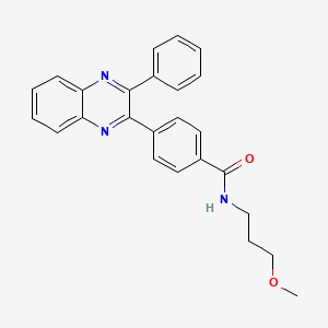 N-(3-methoxypropyl)-4-(3-phenyl-2-quinoxalinyl)benzamide